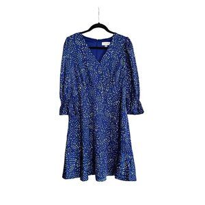 Harper Rose Size 6 Blue, White 3/4 Sleeve Dress